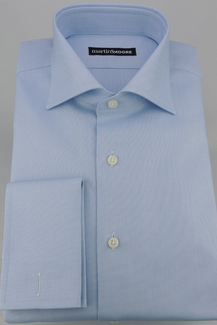 Niebieska męska bawełniana koszula Oxford