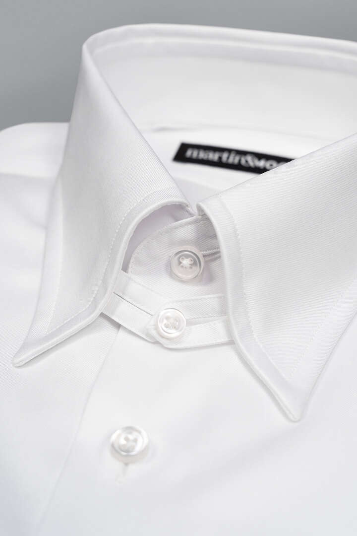 Biała formalna koszula tab collar