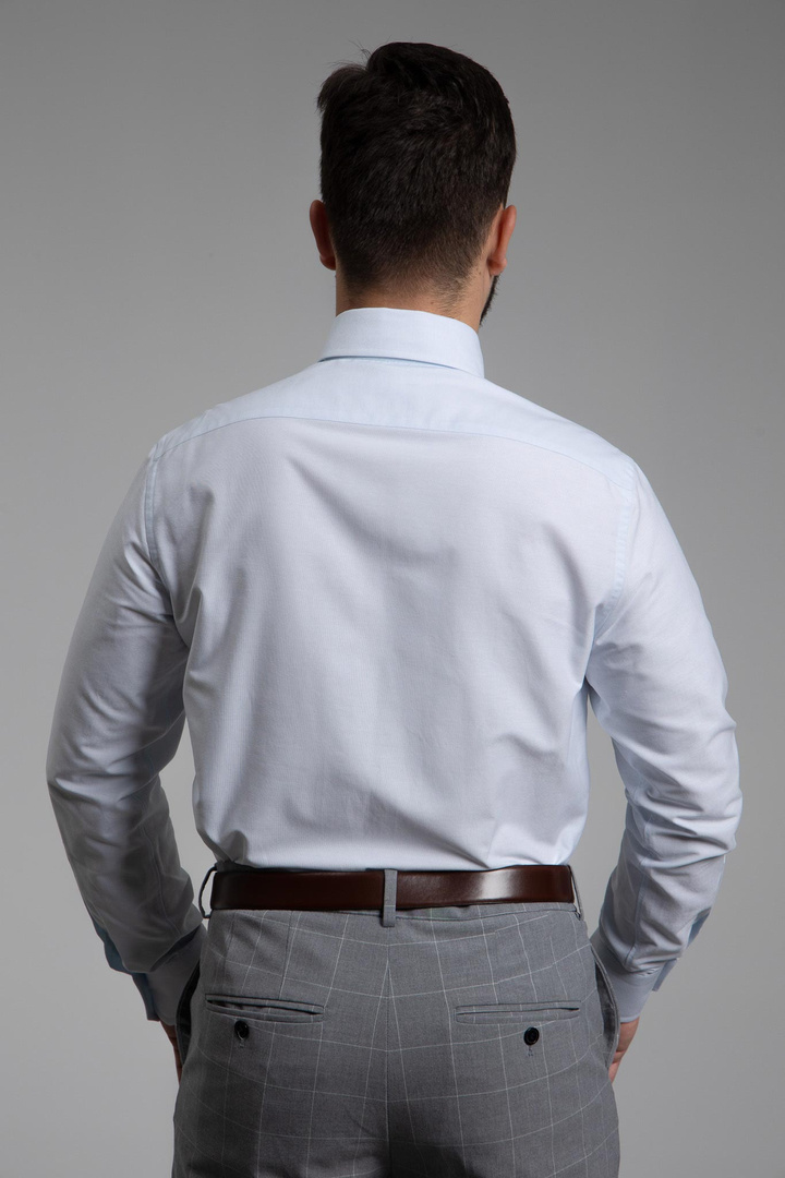 Jasnobłękitna męska koszula OCBD