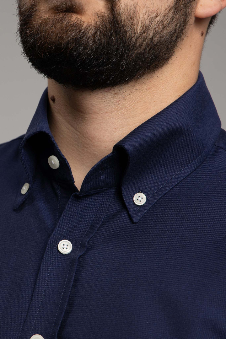 Bawełniana Granatowa męska koszula Oxford