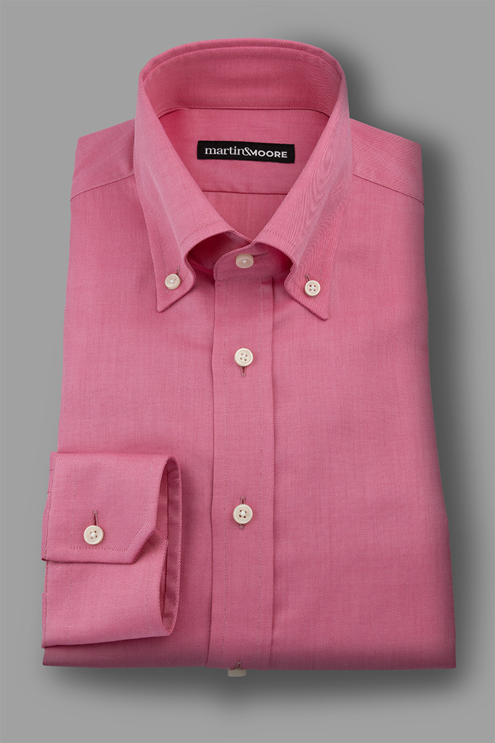 Bawełniana różowa koszula Twill