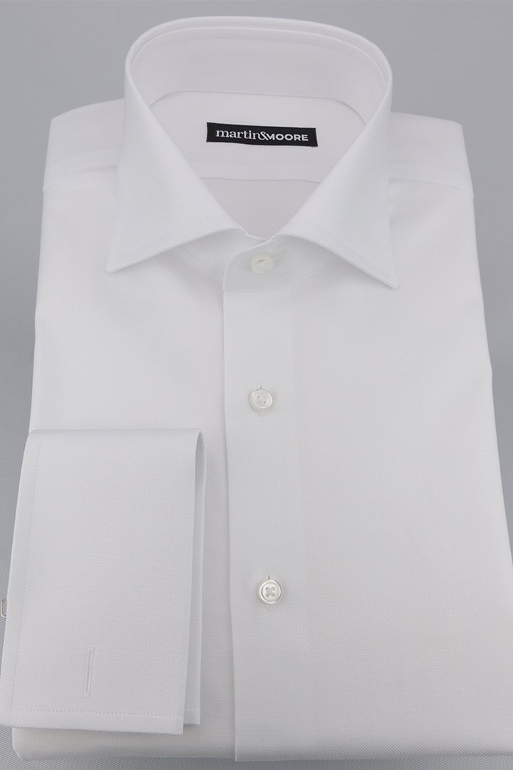 Biała koszula Oxford na spinki