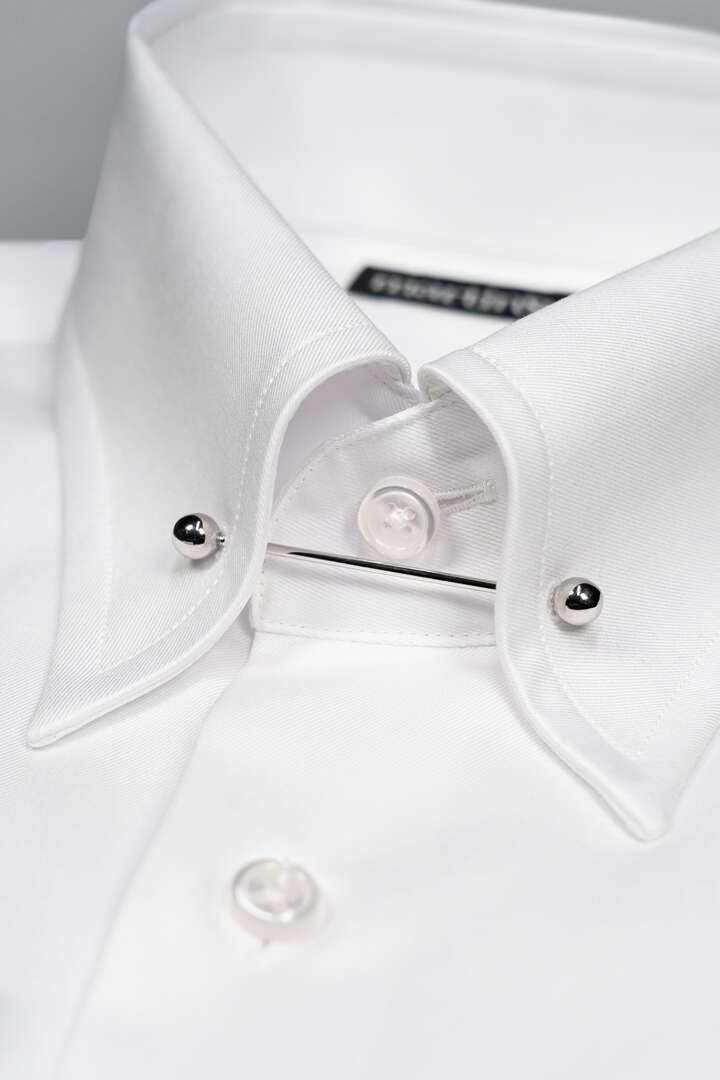 Biała formalna koszula pin collar