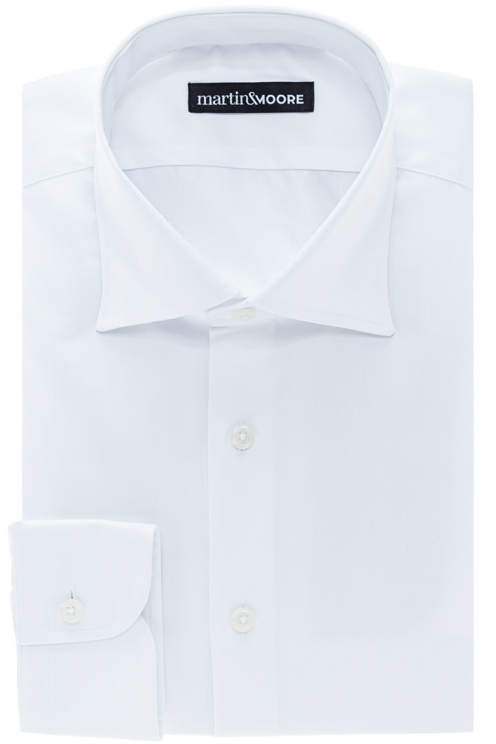 Biała koszula Twill z kołnierzem półwłoskim