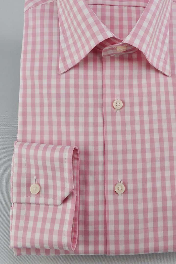 Koszula w różową kratę